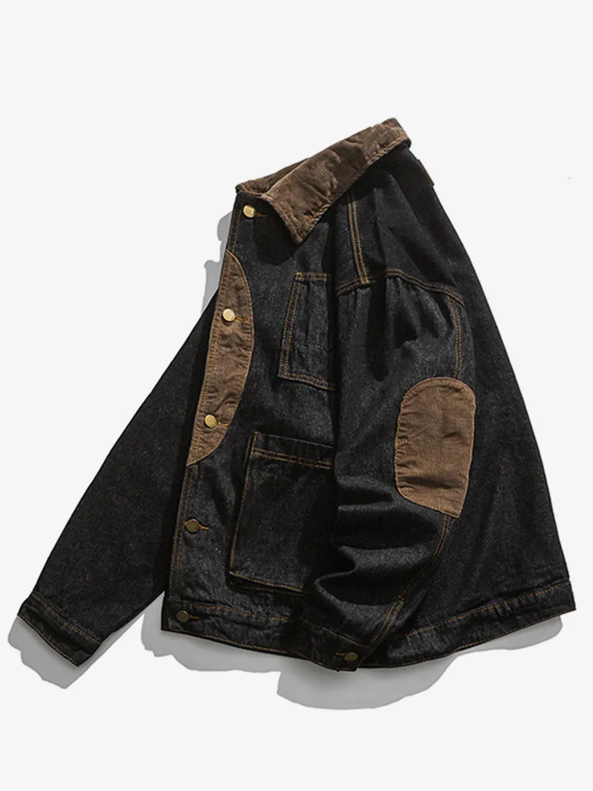 City Boy Corduroy Patch Denim Jacket