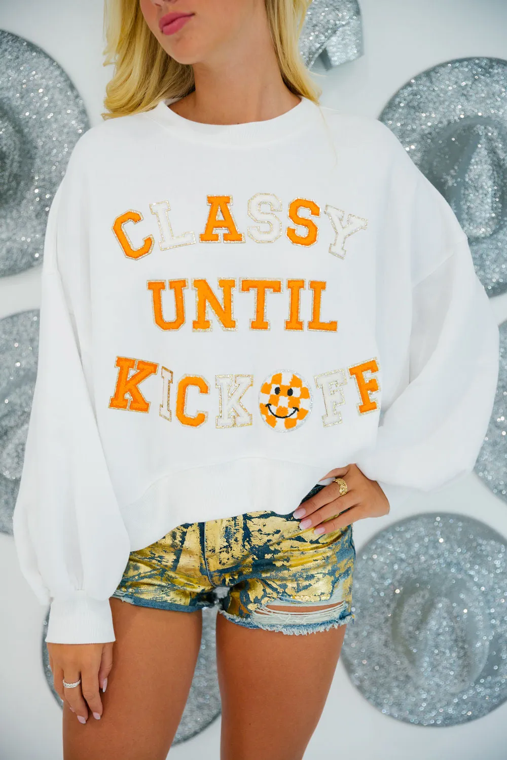 CLASSY UNTIL KICKOFF COLORFUL PULLOVERS