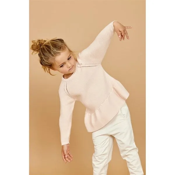 Copenhagen Colors Soft Pink Strik Pullover w. Frills