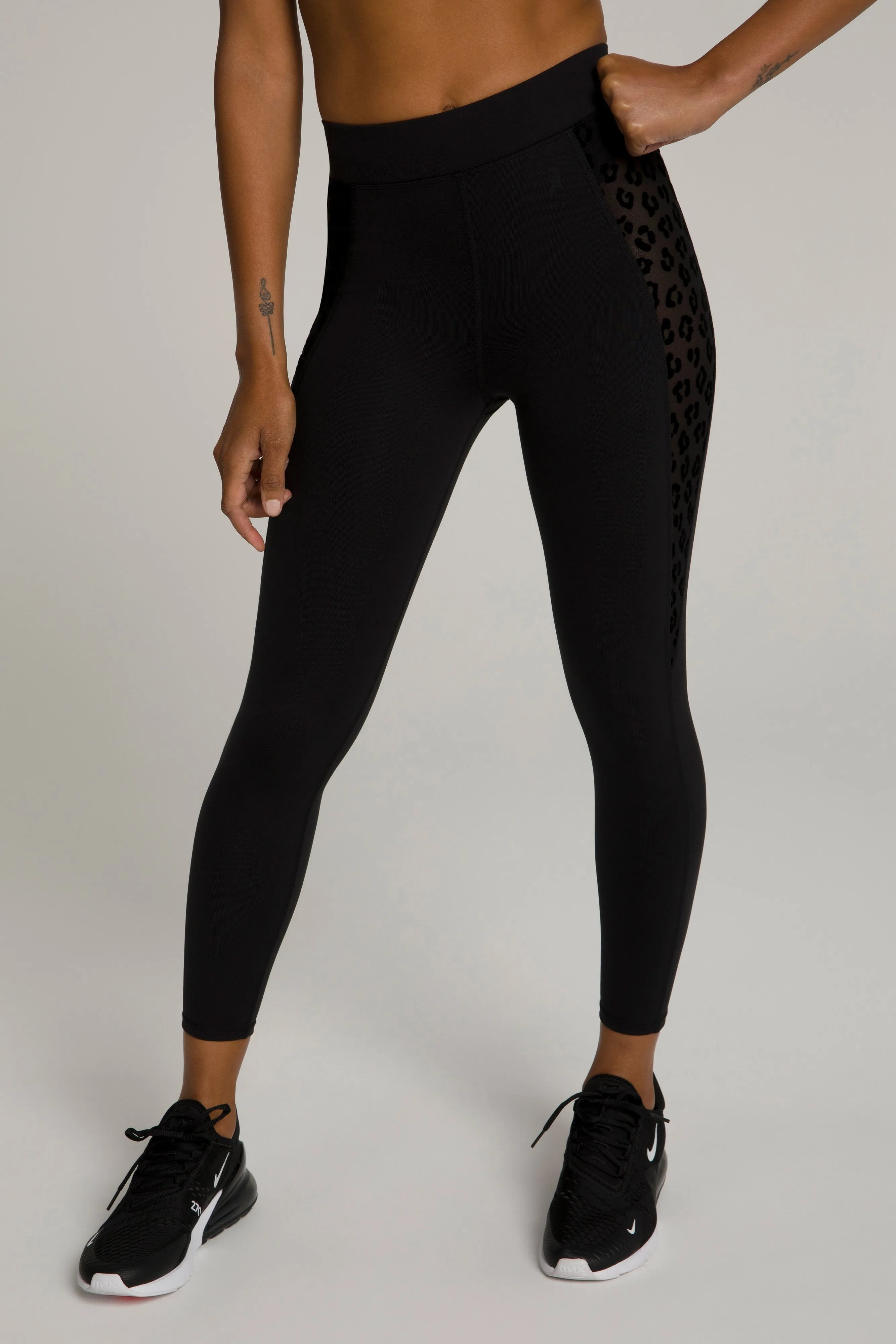 CORSET MESH 7/8 LEGGING | BLACK001