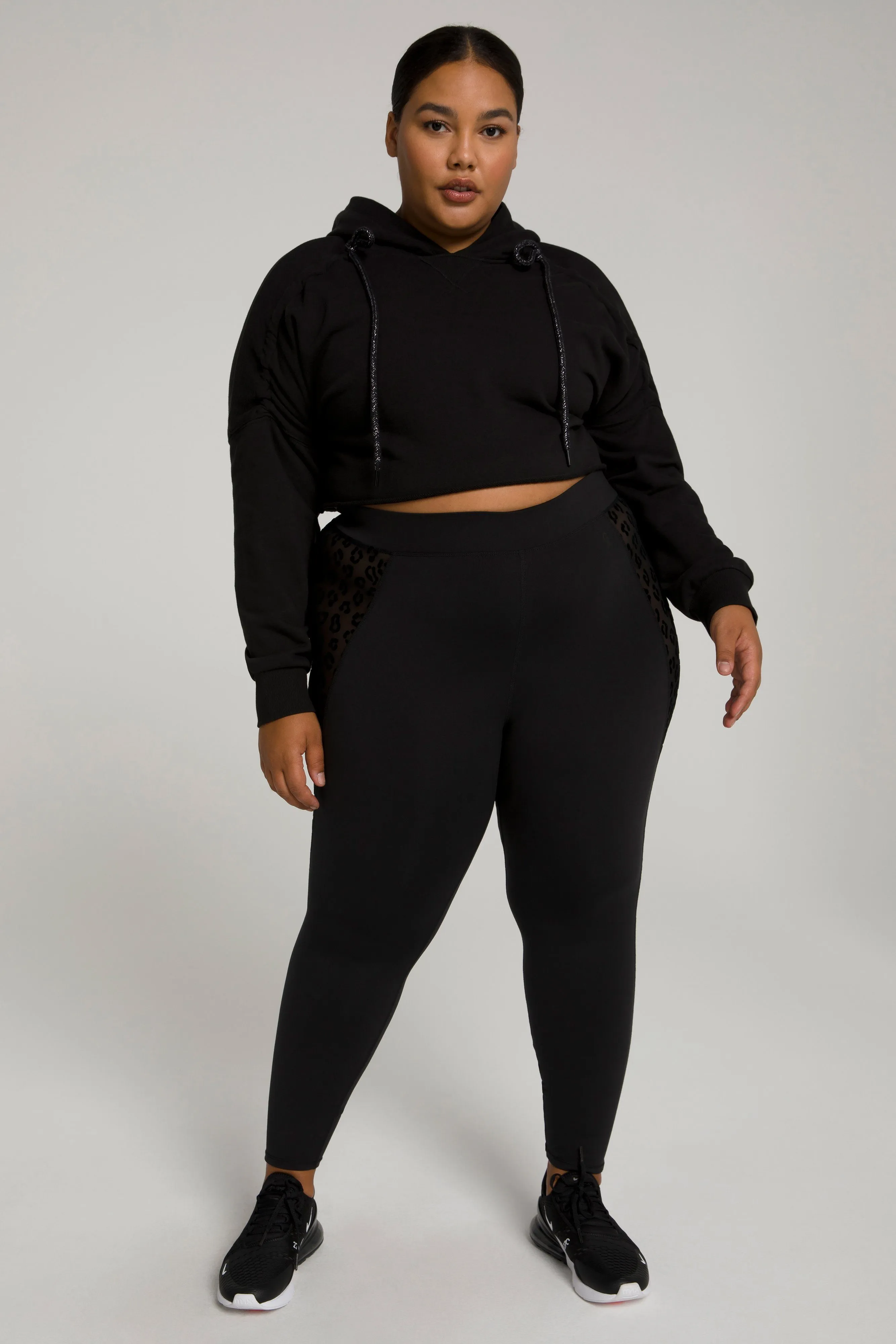 CORSET MESH 7/8 LEGGING | BLACK001