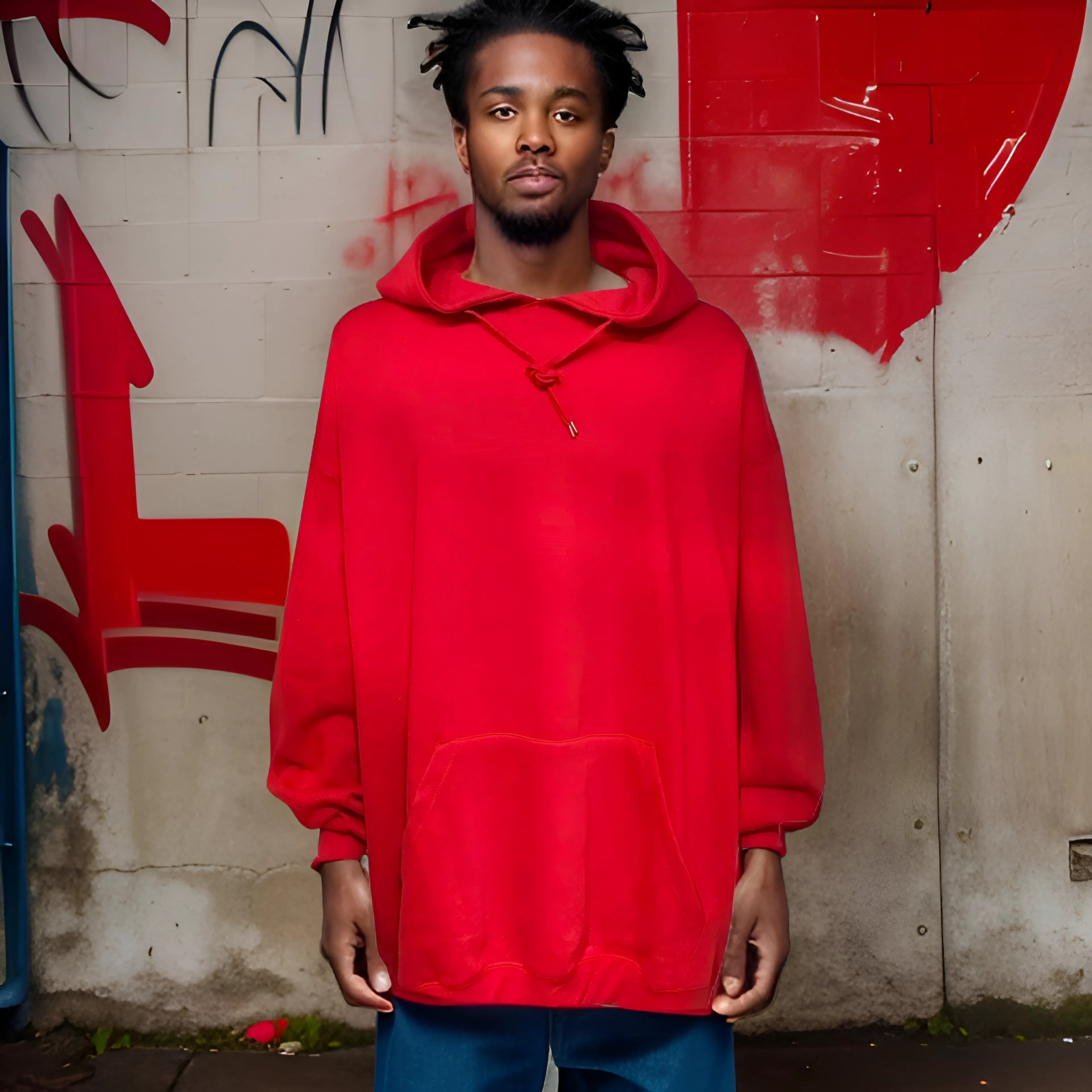 ^COTTON BEST^ (RED) PULLOVER HOODIES (HIGH GRADE COTTON BLENDS)