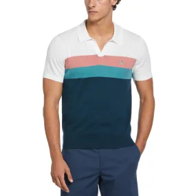 Cotton Jersey Chest Stripe Sweater Polo