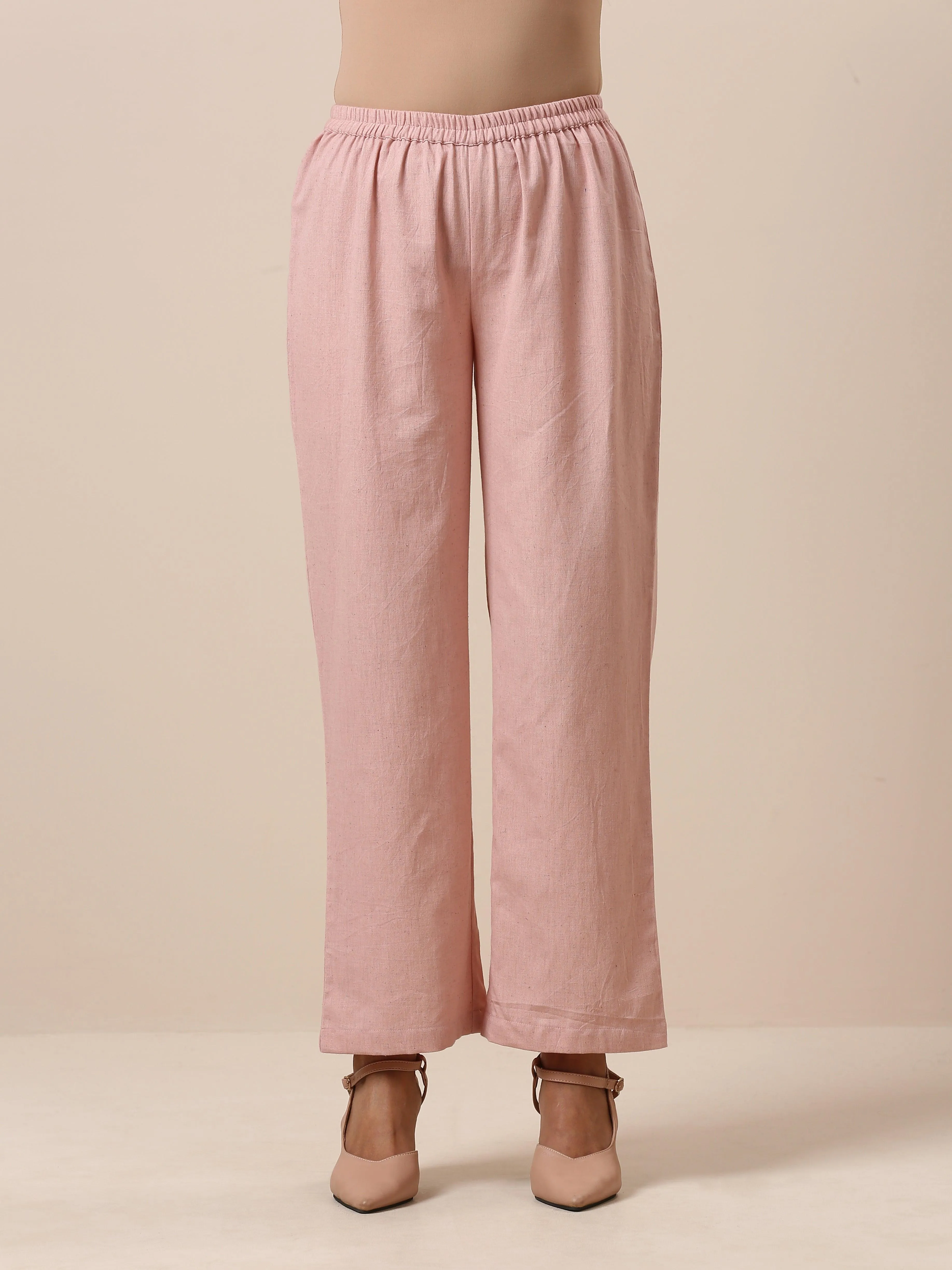 Cotton Rose Pink Collar Short Co-Ord Set