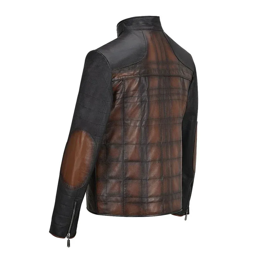 CUADRA Men's Hand-Shaded Finish Leather Jacket JC176