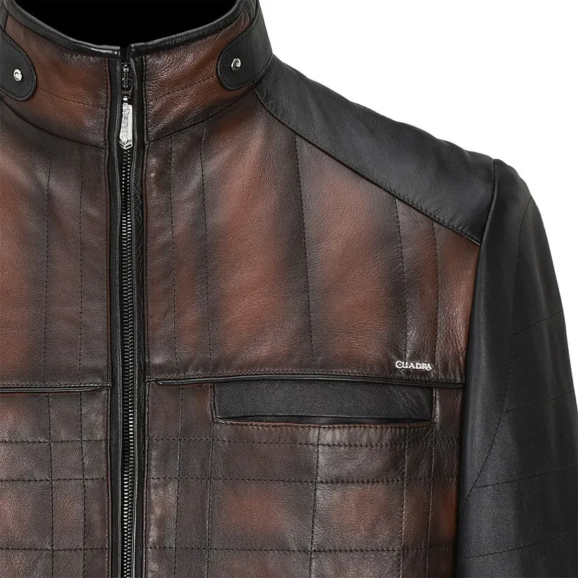 CUADRA Men's Hand-Shaded Finish Leather Jacket JC176