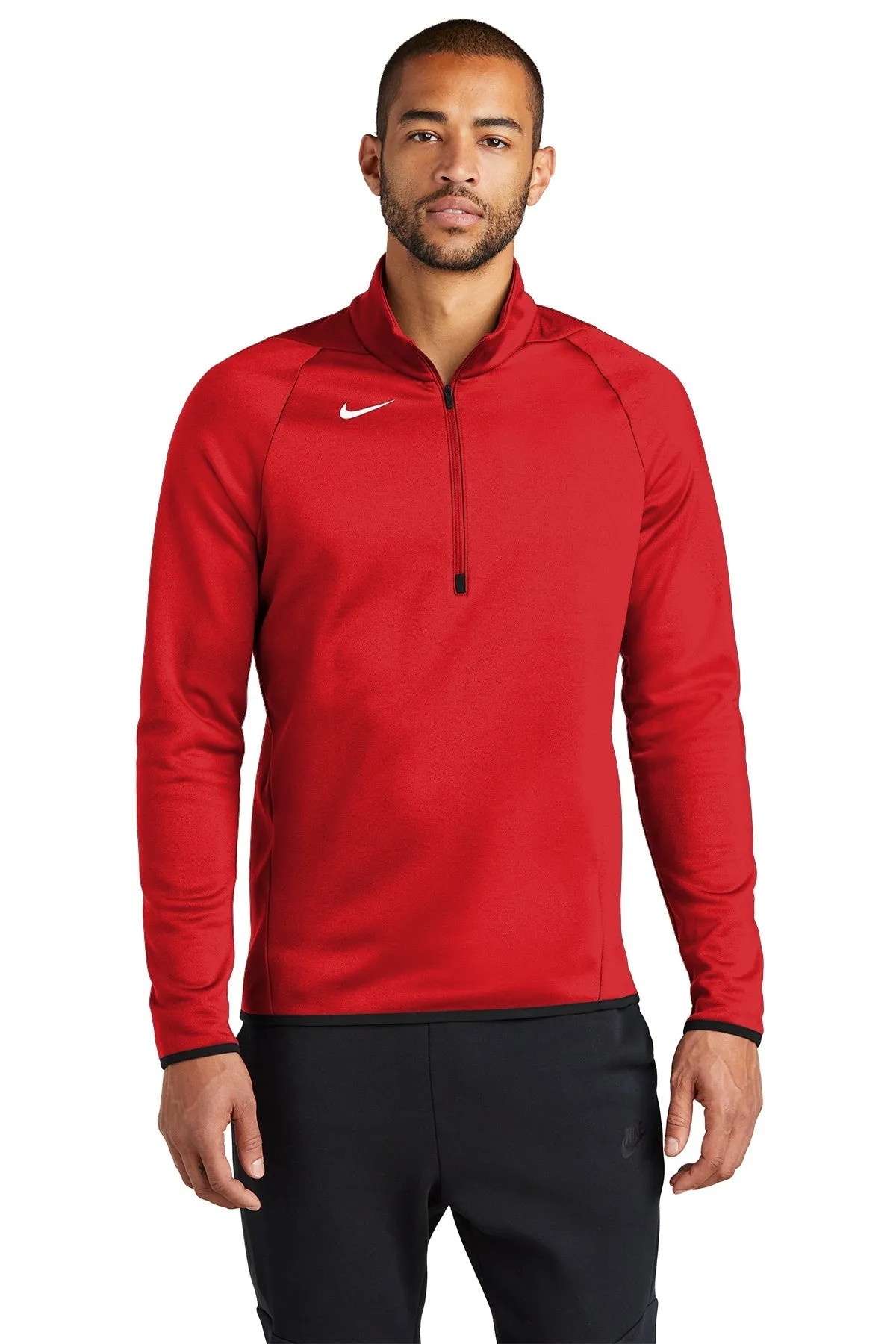 Custom Nike Therma-FIT Custom Quarter Zips, Team Scarlet