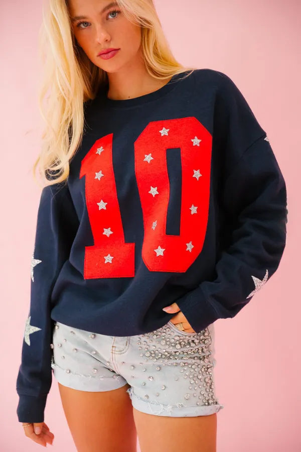 CUSTOM NUMBER PATCH PULLOVER