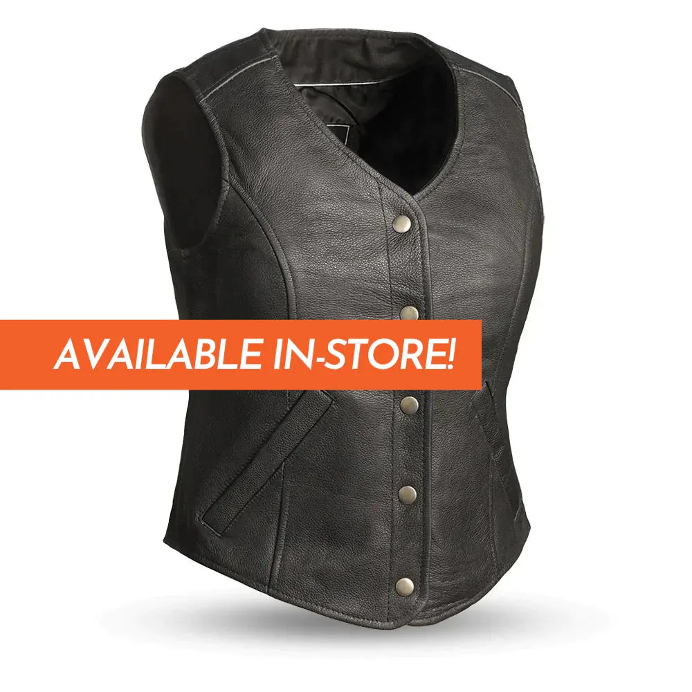 Derringer Women's Motorcycle Leather Vest