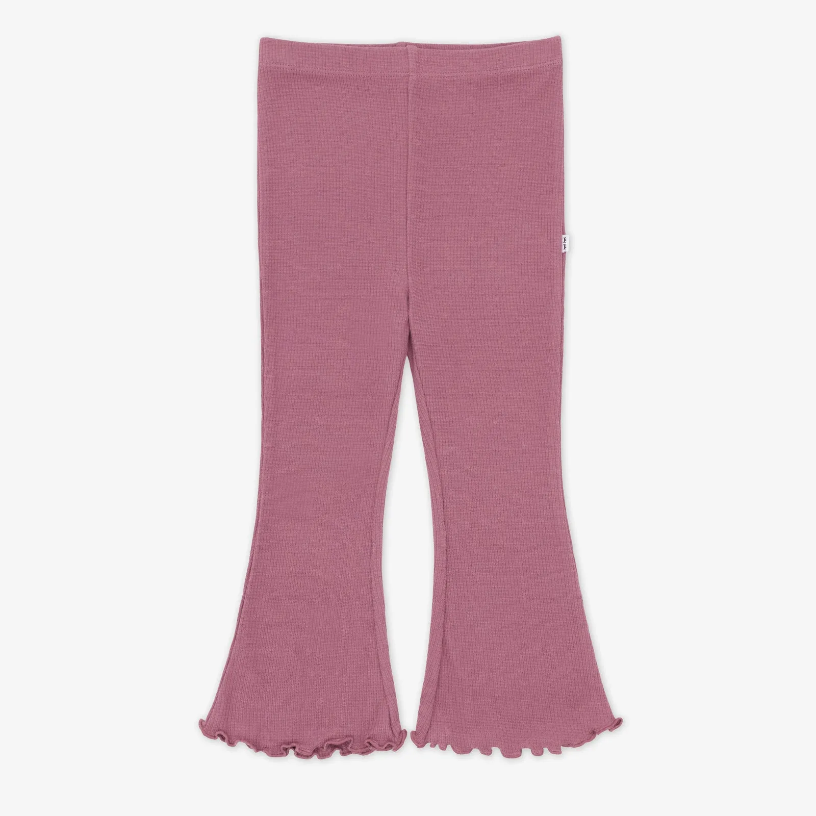 Dusty Plum Waffle Flare Pant