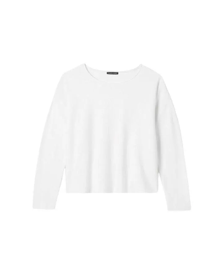 Eileen Fisher Jewel Neck Knit Box Top