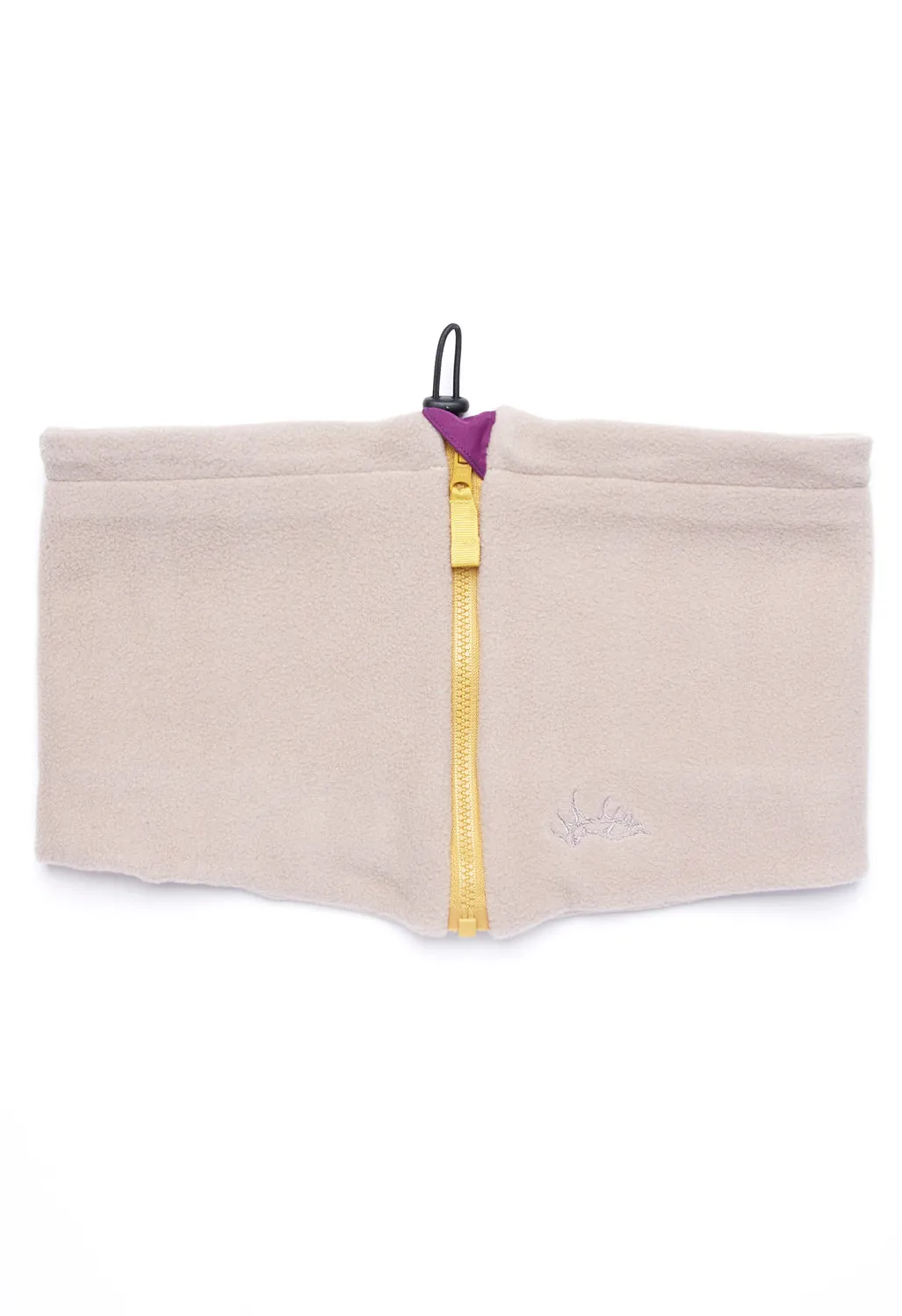 Elmer Fleece Neck Warmer - Beige / Purple