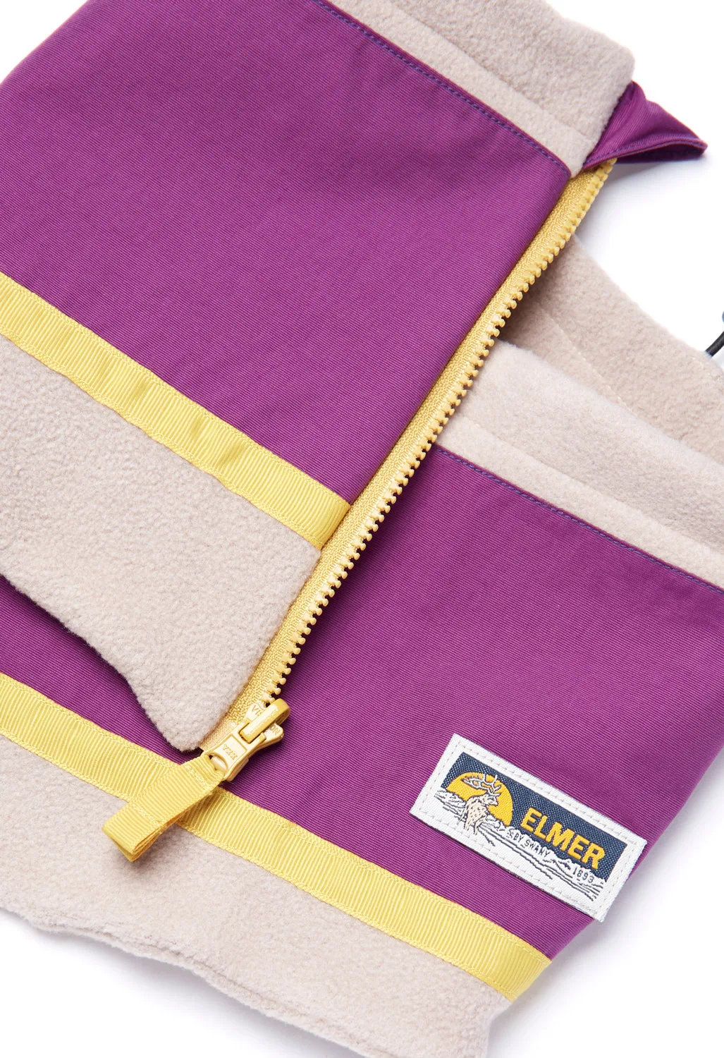 Elmer Fleece Neck Warmer - Beige / Purple