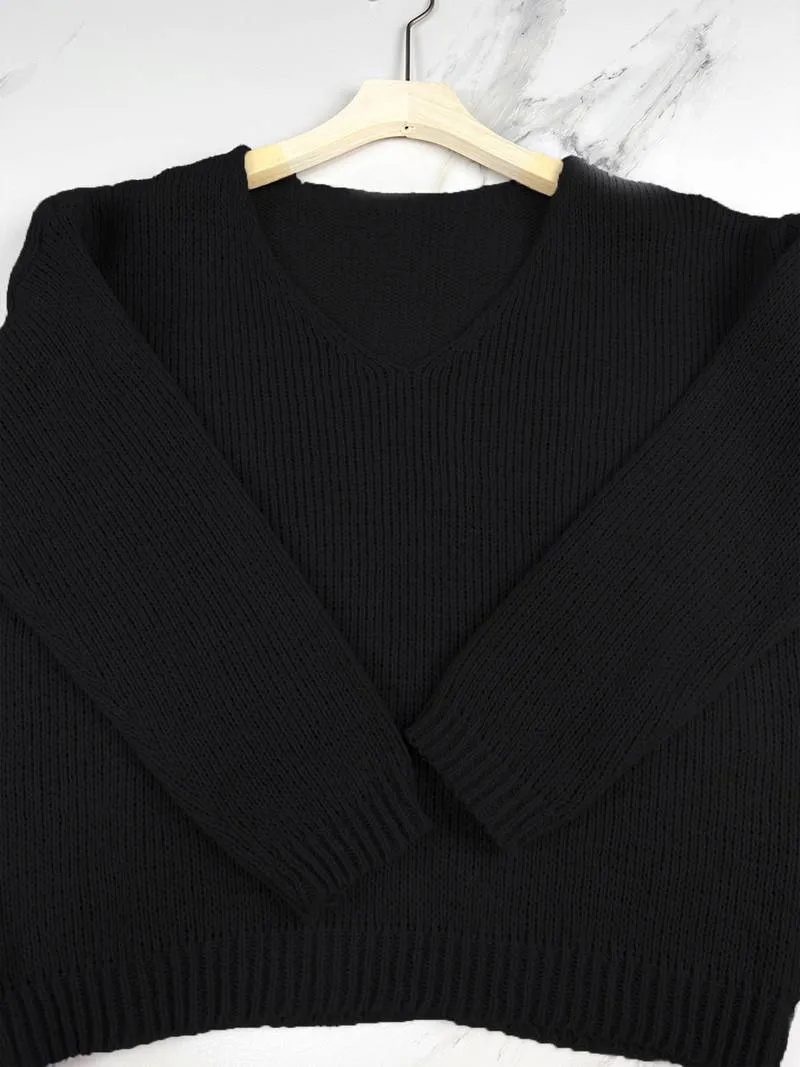 Elowyn - Drop Shoulder Knit Sweater