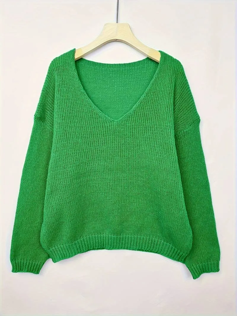 Elowyn - Drop Shoulder Knit Sweater