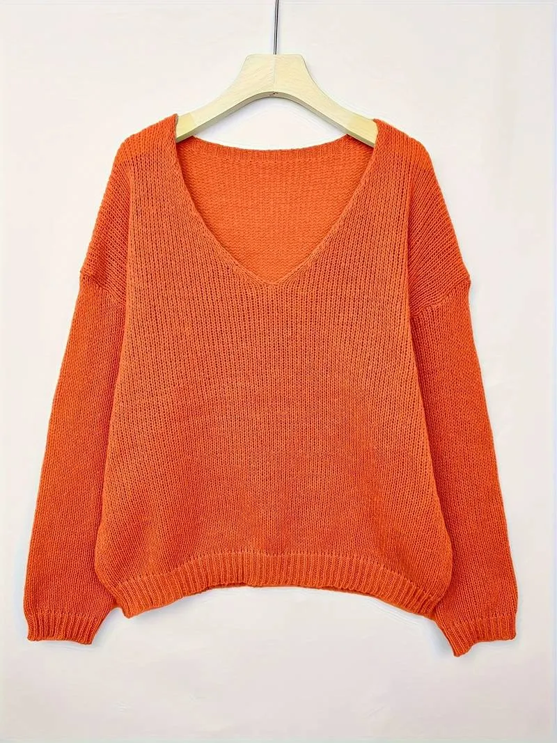 Elowyn - Drop Shoulder Knit Sweater