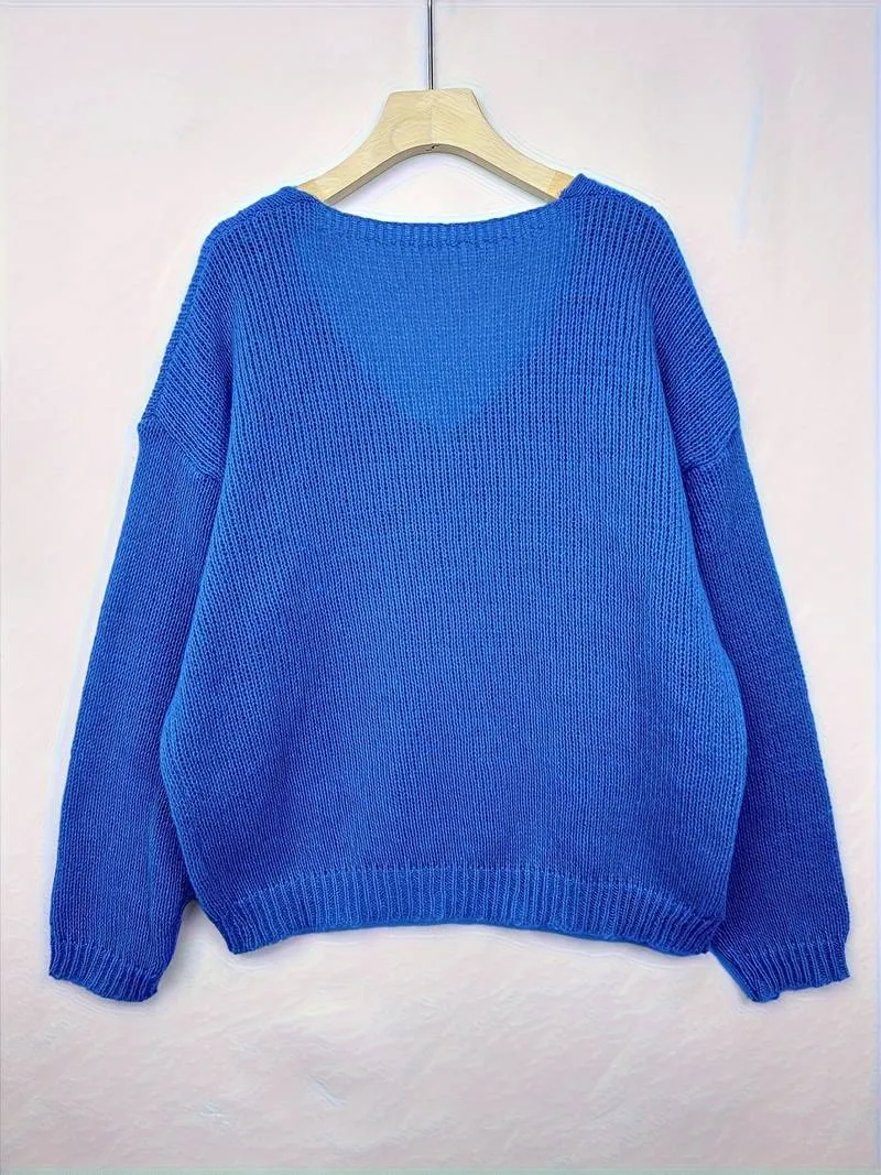 Elowyn - Drop Shoulder Knit Sweater