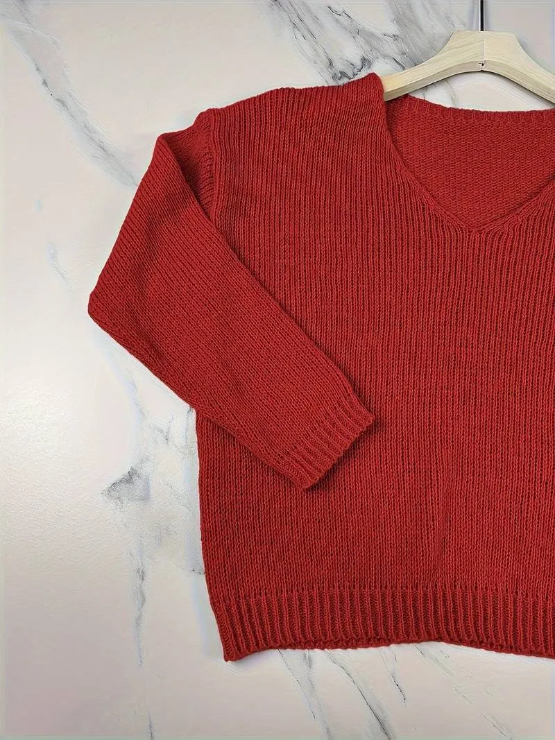 Elowyn - Drop Shoulder Knit Sweater