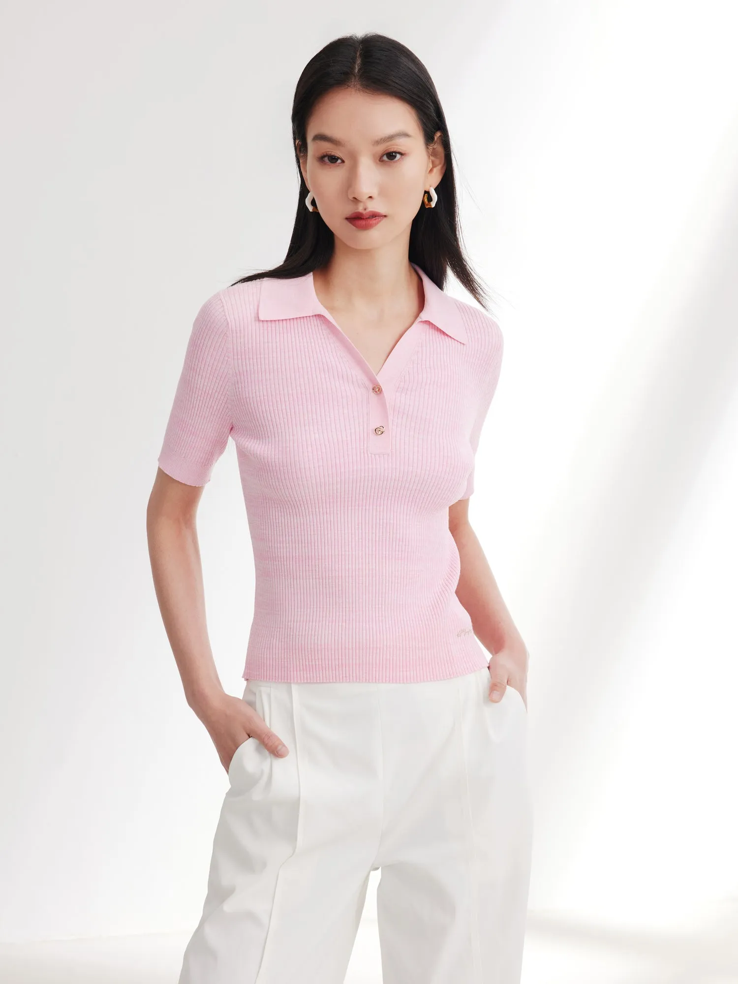 EP YAYING Polo Collar Knitwear