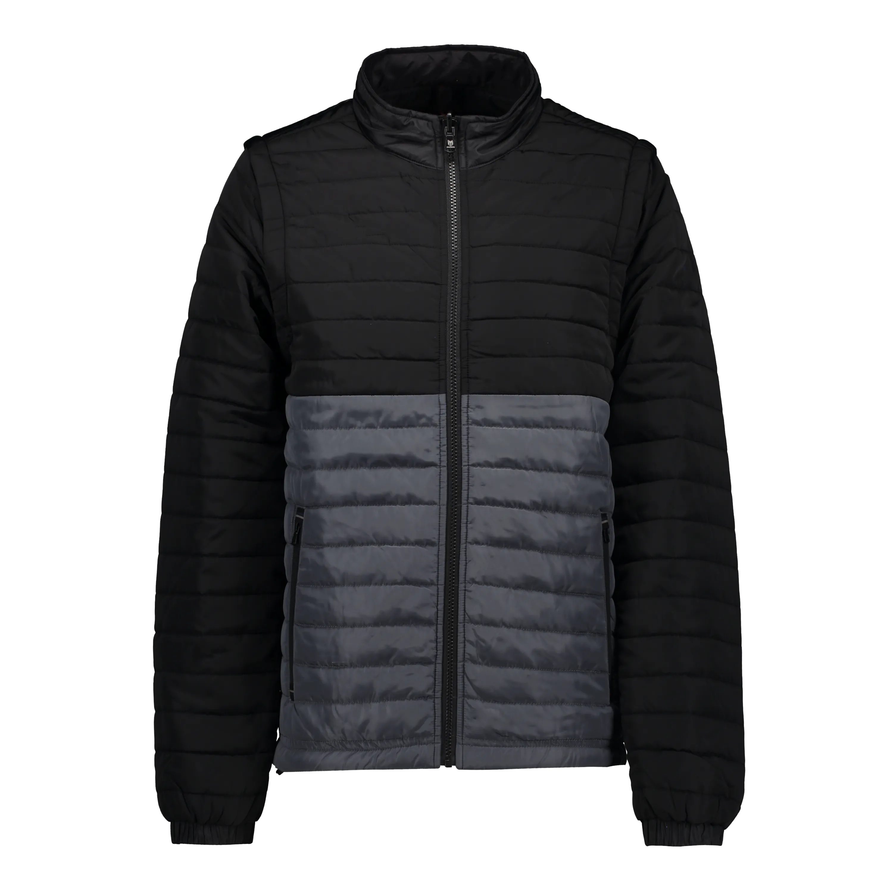 Everest Black/Grey Men's Puffer Jacket Removable Arms