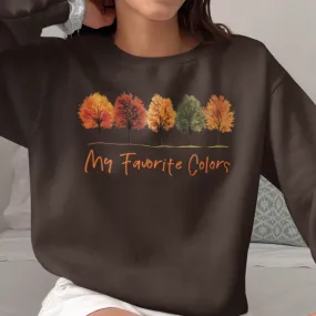 Fall Tree Sweatshirt, Autumn Tree Sweater, Thanksgiving Shirt, Fall Autumn Sweatshirt, Tree Line Sweatshirt, Autumn Color Sweatshirt