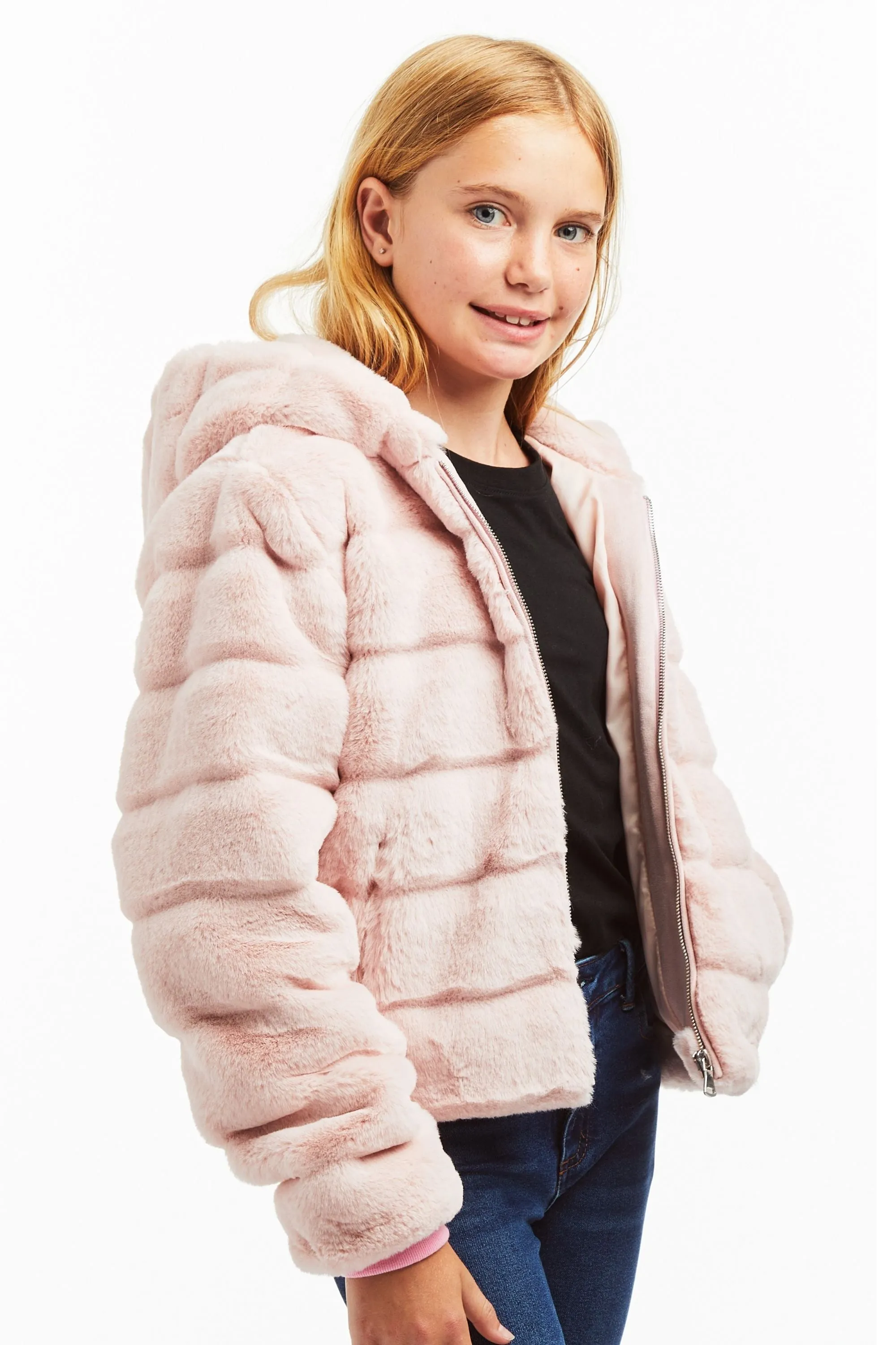 Faux-Bulous Furs - Hooded Teddy Fur Puffer