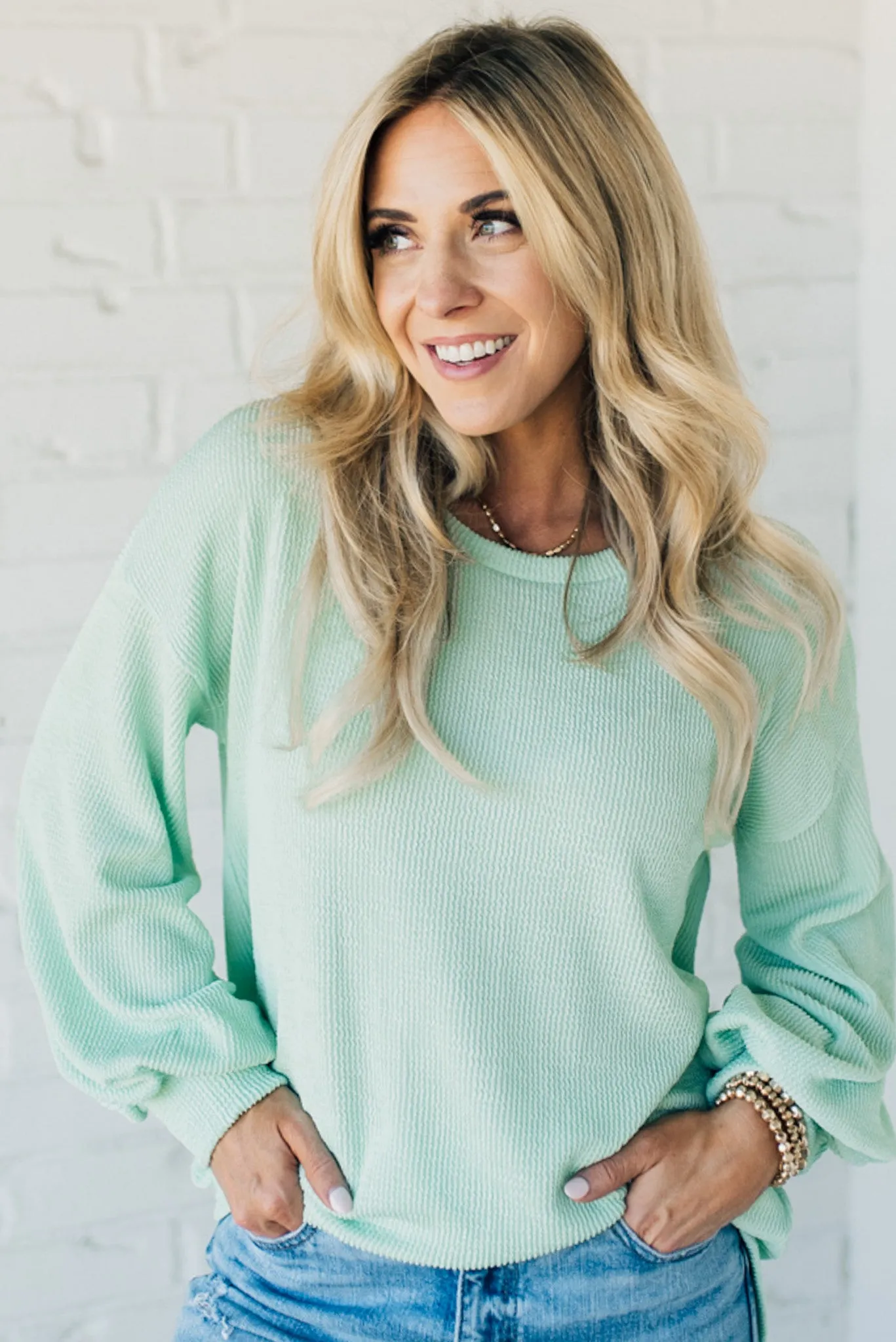 Faye Cord Ribbed Pullover