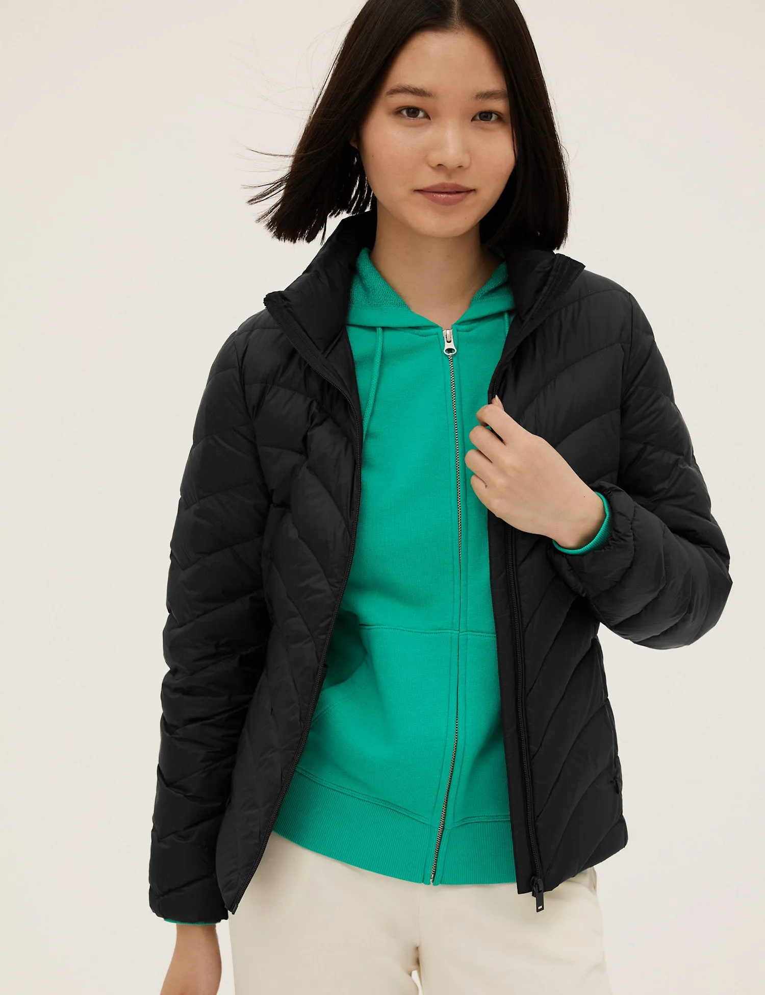 Feather & Down Packaway Puffer Jacket