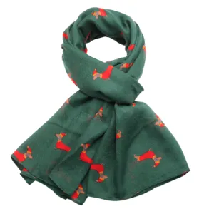 Festive Sausage Dogs Scarf