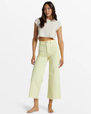 Free Fall High-Waist Pants - Mellow Yellow