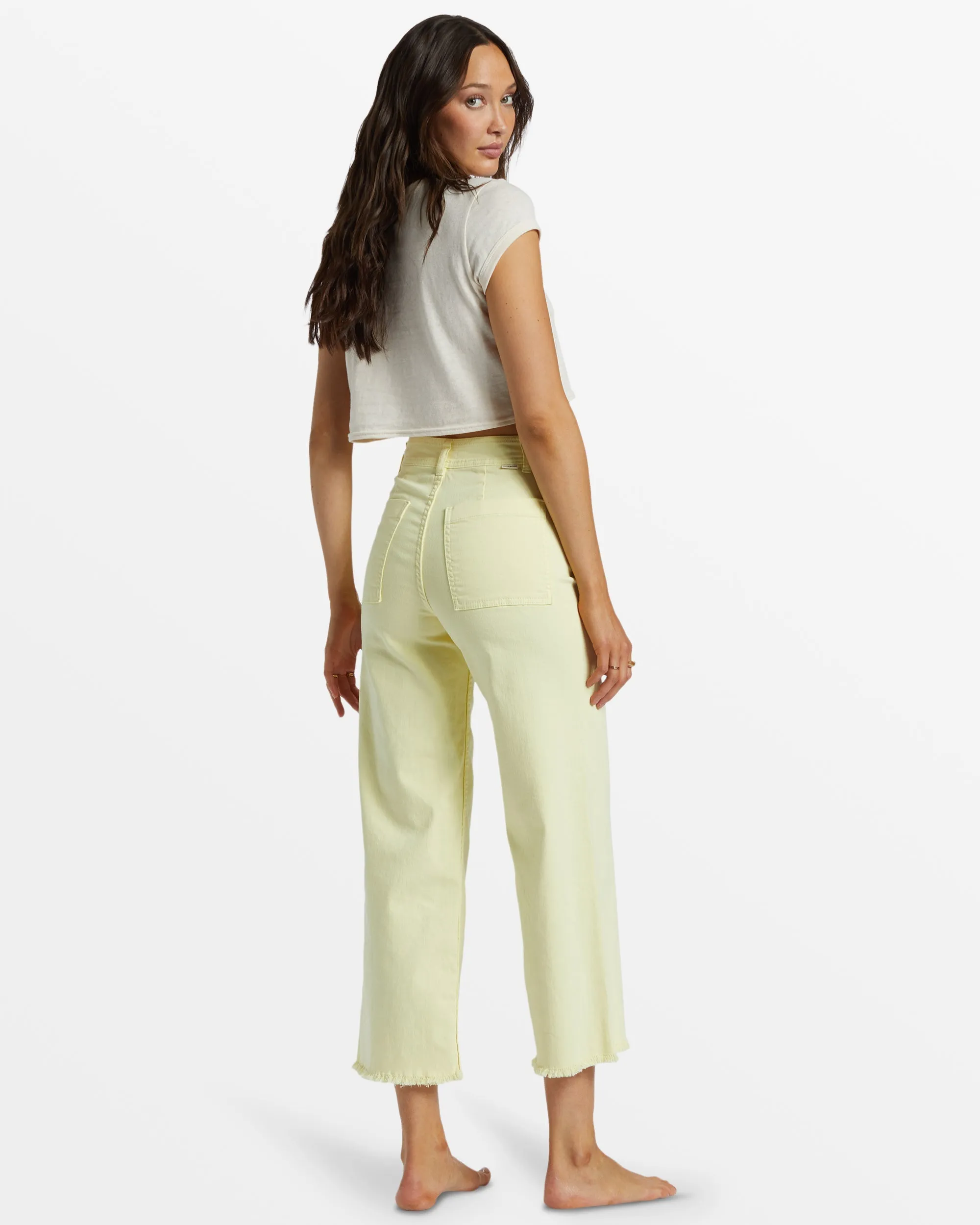 Free Fall High-Waist Pants - Mellow Yellow