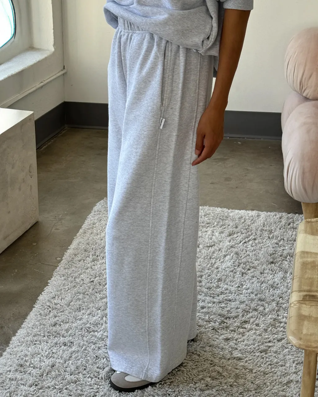 French Terry Breezy Pants - Icy Grey