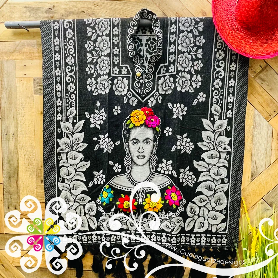 Frida Long Poncho - Gaban Bordado