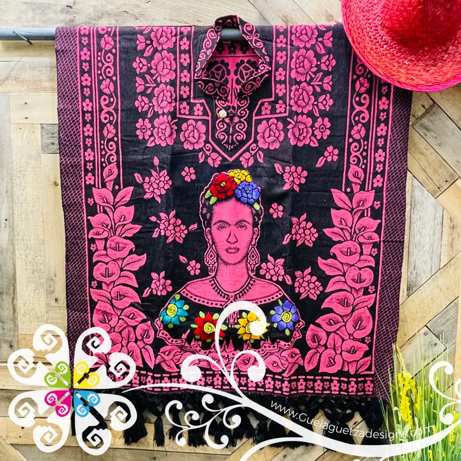 Frida Long Poncho - Gaban Bordado