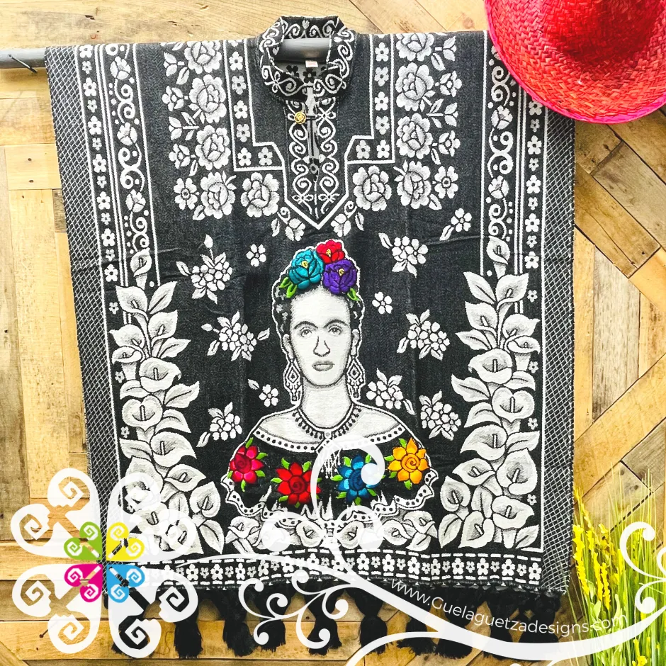 Frida Long Poncho - Gaban Bordado