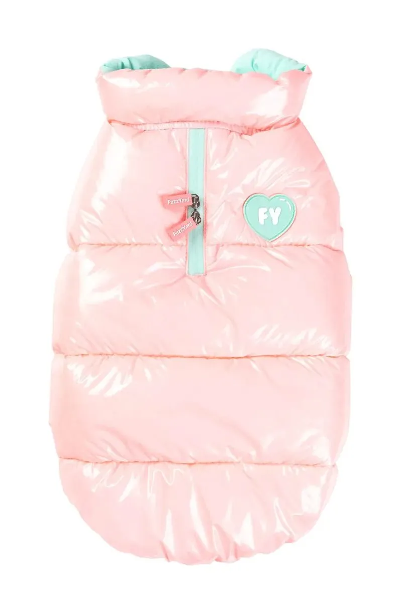 FuzzYard Amor Pink Puffer Dog Jacket