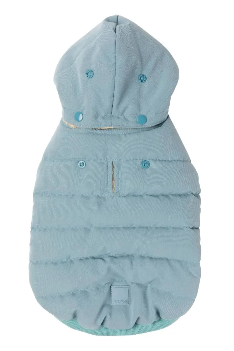 FuzzYard Blue Puffer Dog Jacket