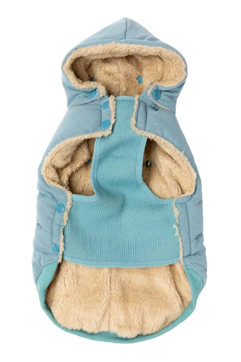 FuzzYard Blue Puffer Dog Jacket