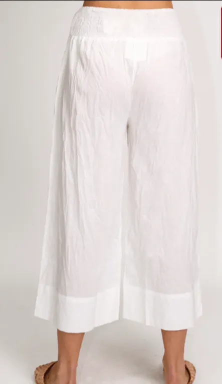 Gidget Shirred Pant  white