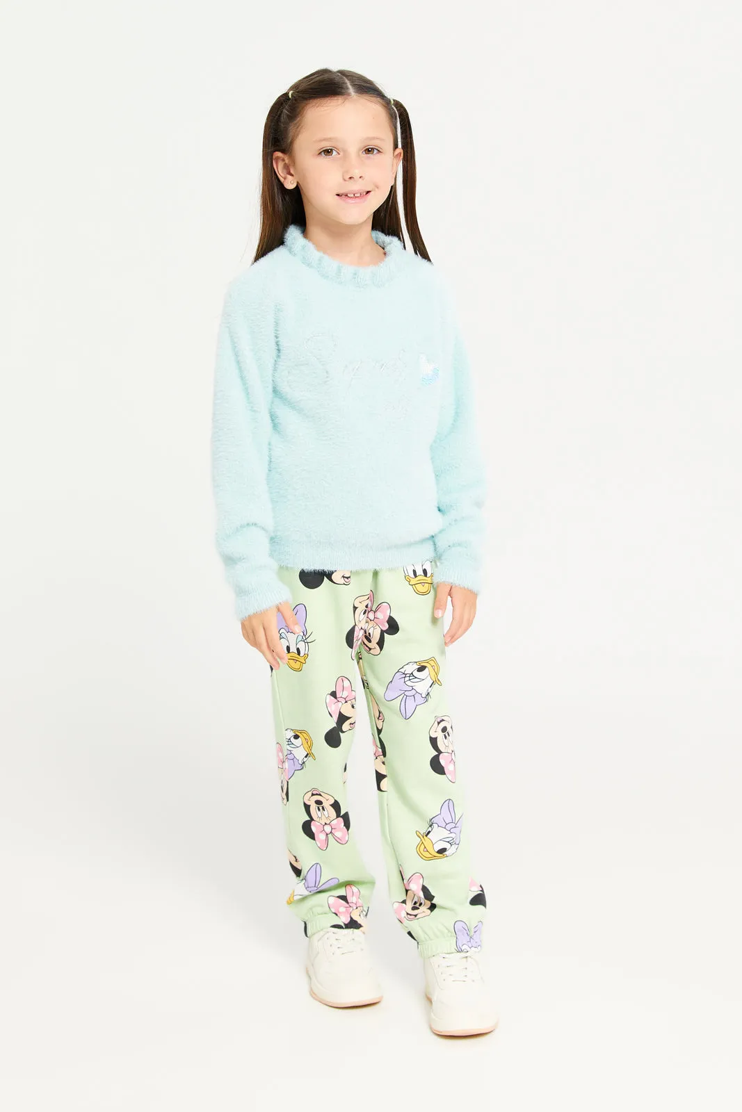 Girls Mint Embellished Pullover