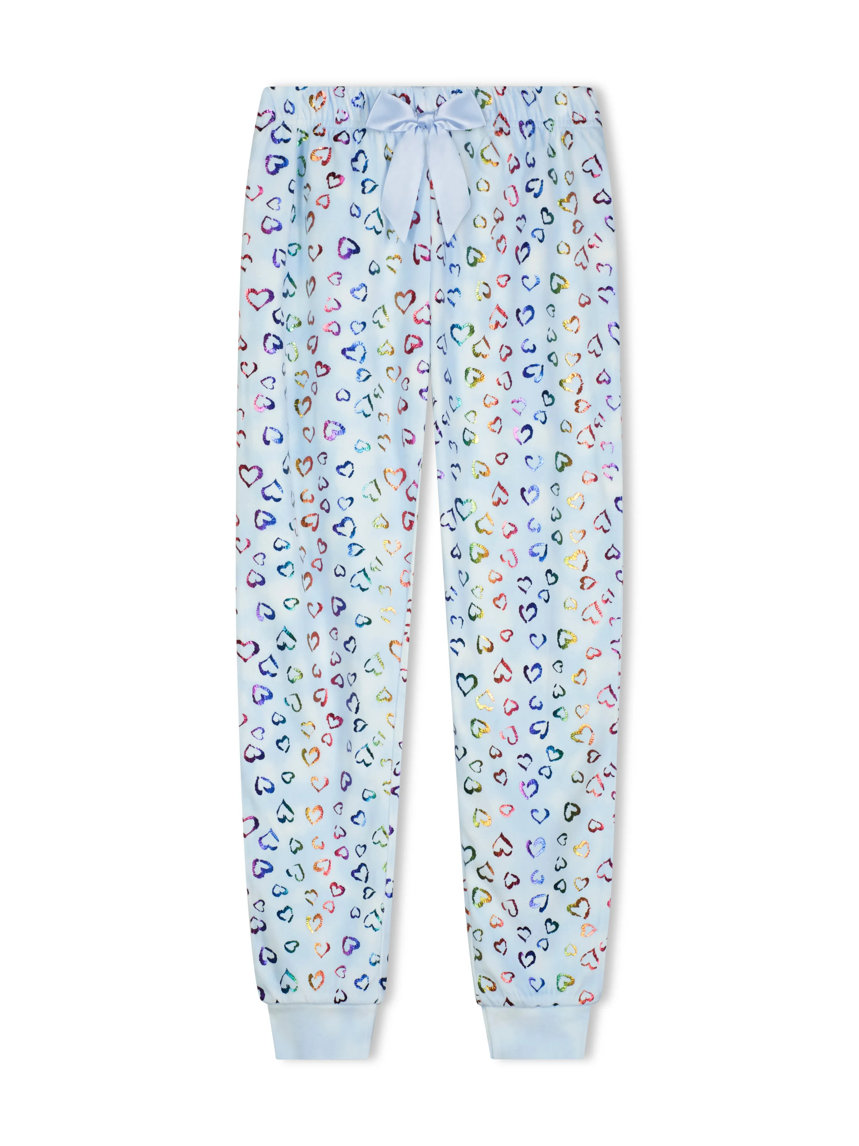 Girls Rainbow Love Velour 2-Piece Pajama Pant Sleep Set