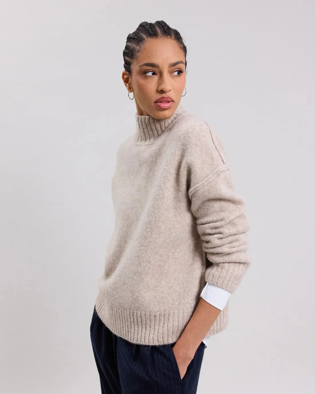 Hartford Mythe Knit Pullover Stone