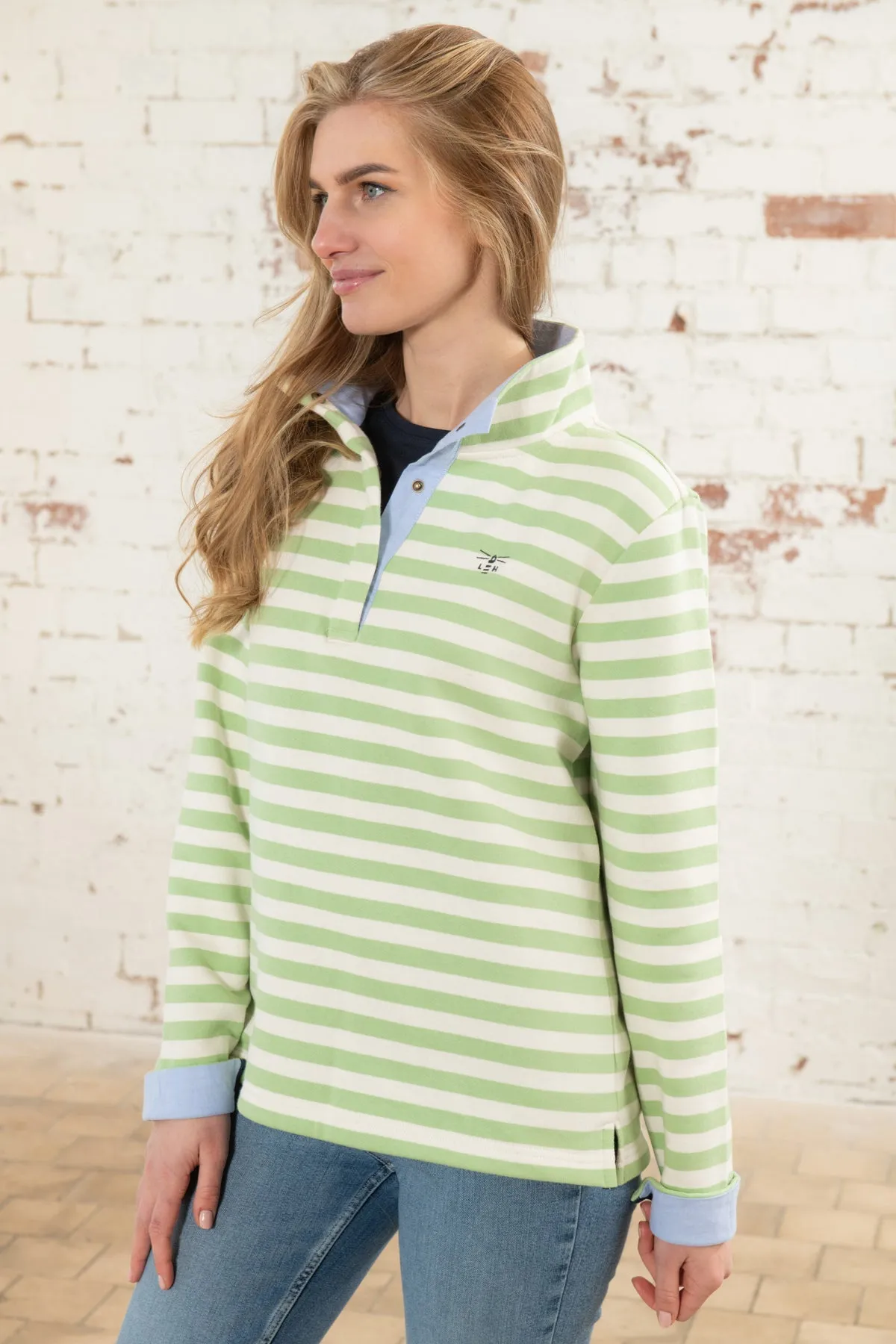 Haven Jersey - Soft Green Stripe