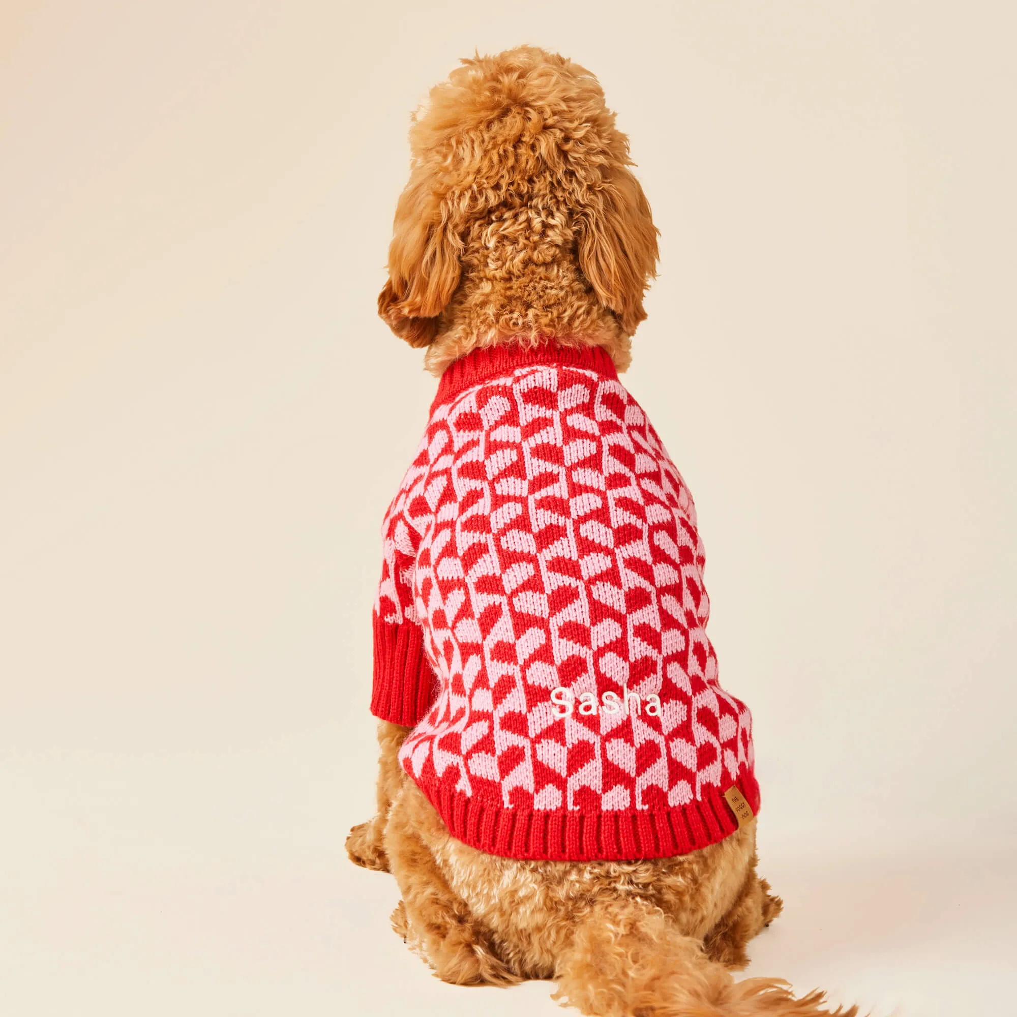 Heart Stripe Dog Sweater