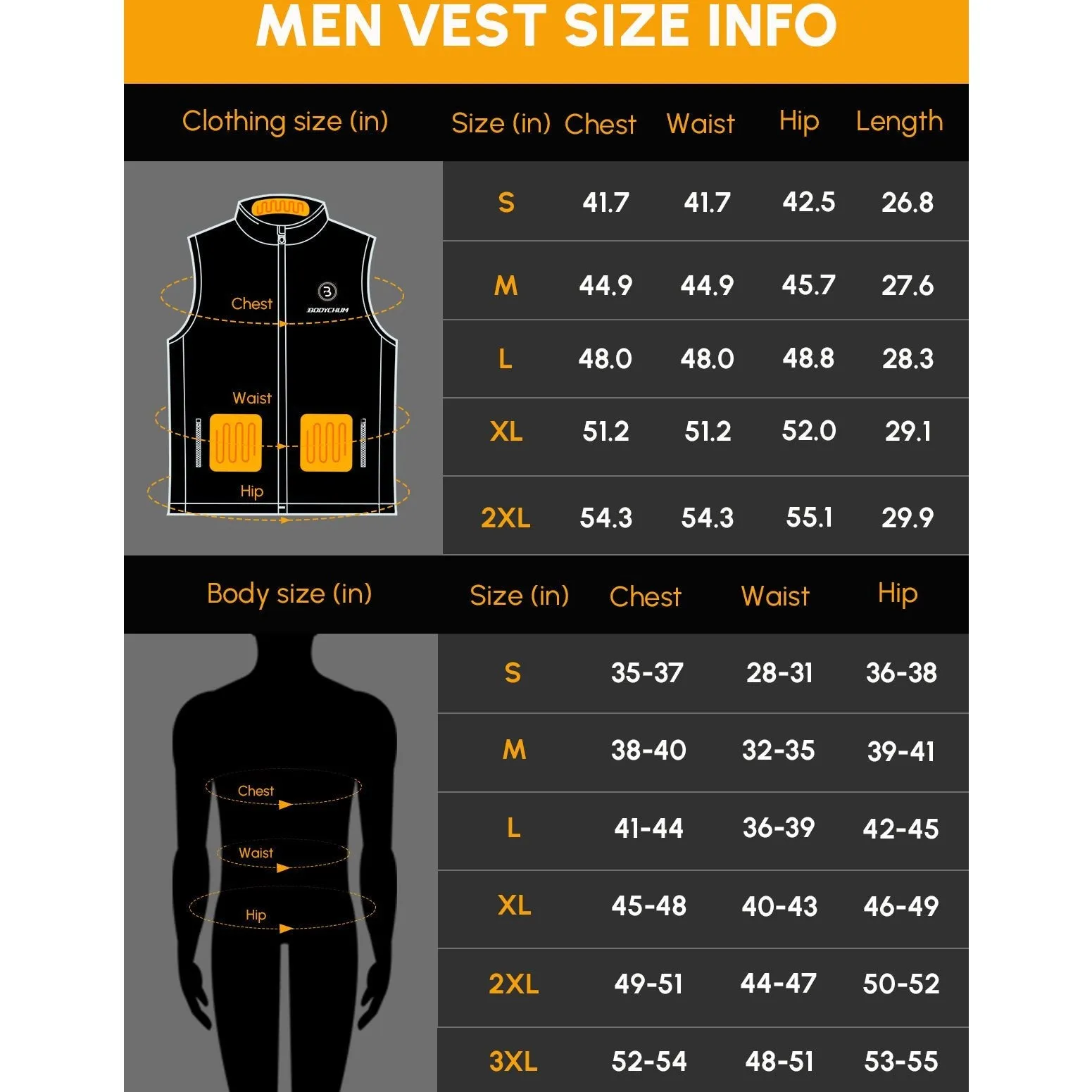 Heated Vest with Battery Pack