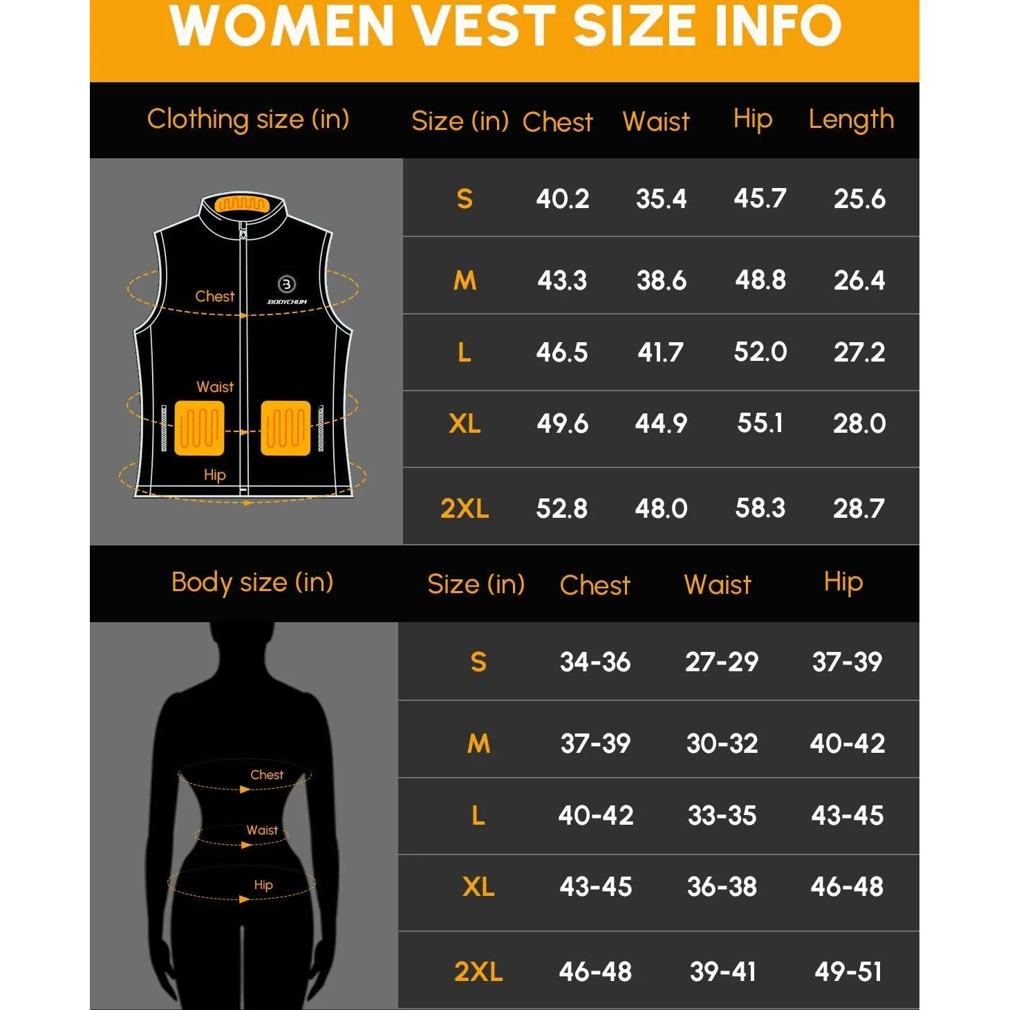 Heated Vest with Battery Pack