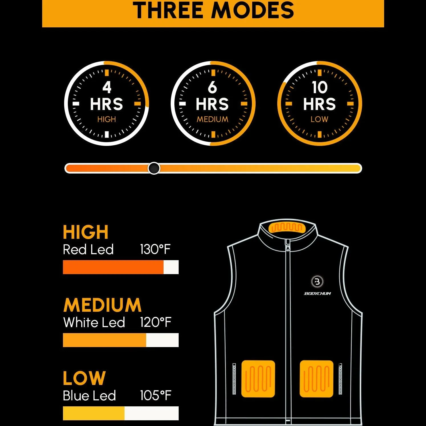 Heated Vest with Battery Pack