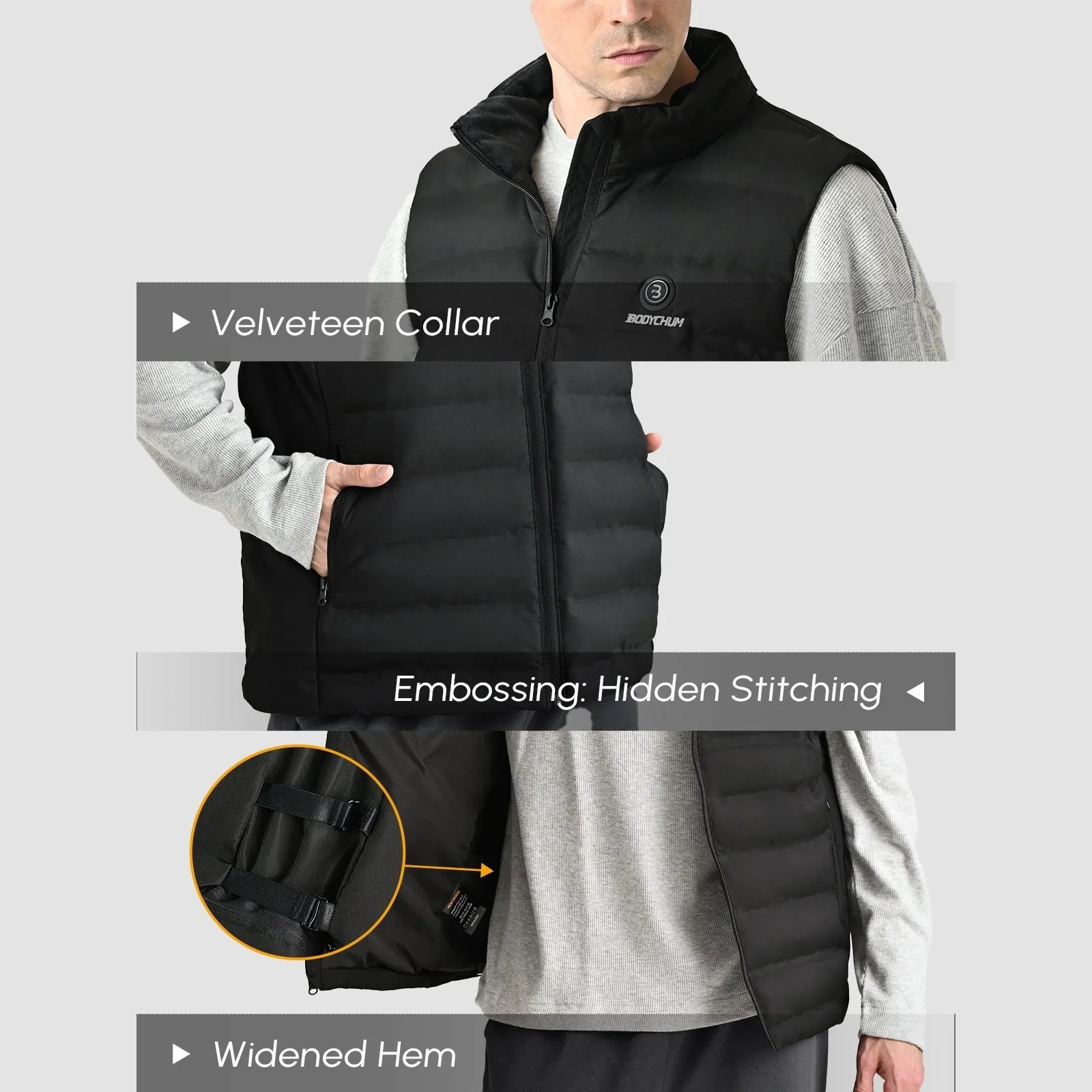 Heated Vest with Battery Pack