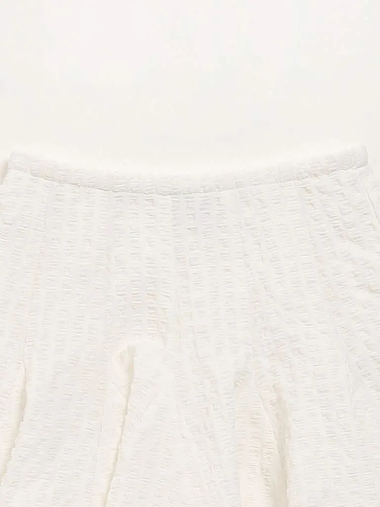 HOP Kids White Flared Skirt