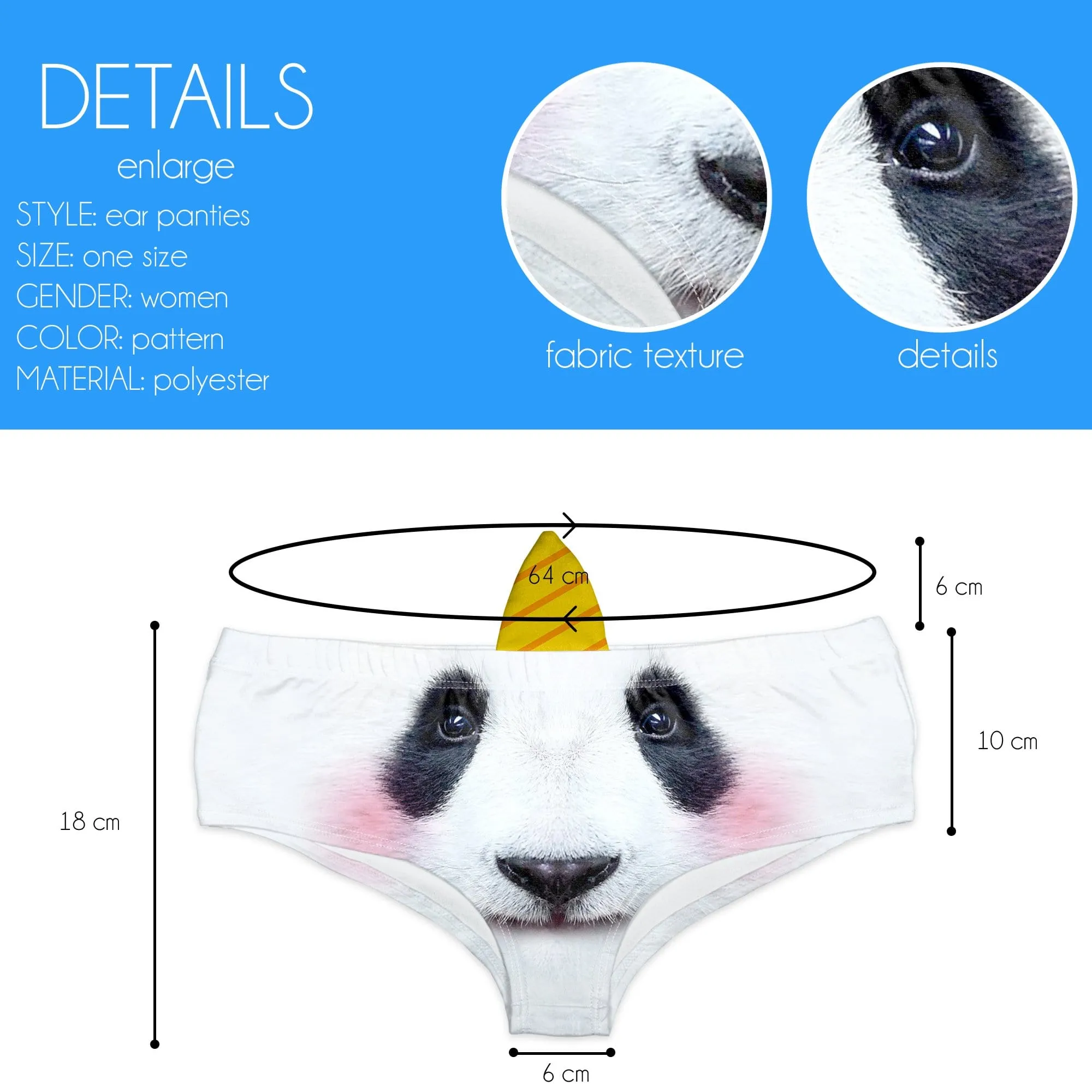 Horn Pantie - Blushing Pandcorn (6-10 UK Size)